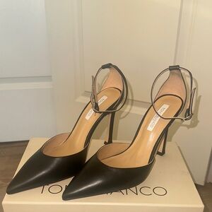 Tony Bianco Sleek Black Pointed Heels